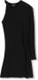 ALIX THE LABEL Dames Jurken Ladies Knitted Asymmetric Dress Zwart - Thumbnail 3