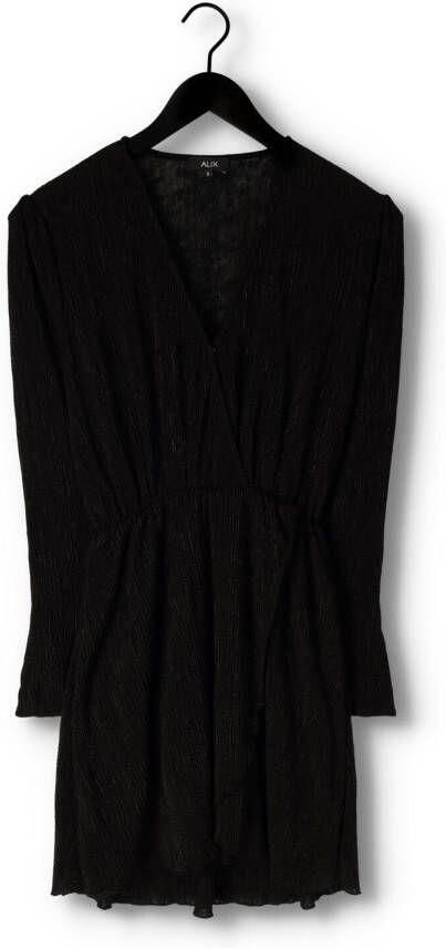 ALIX THE LABEL Dames Jurken Ladies Knitted Glitter Dress Zwart