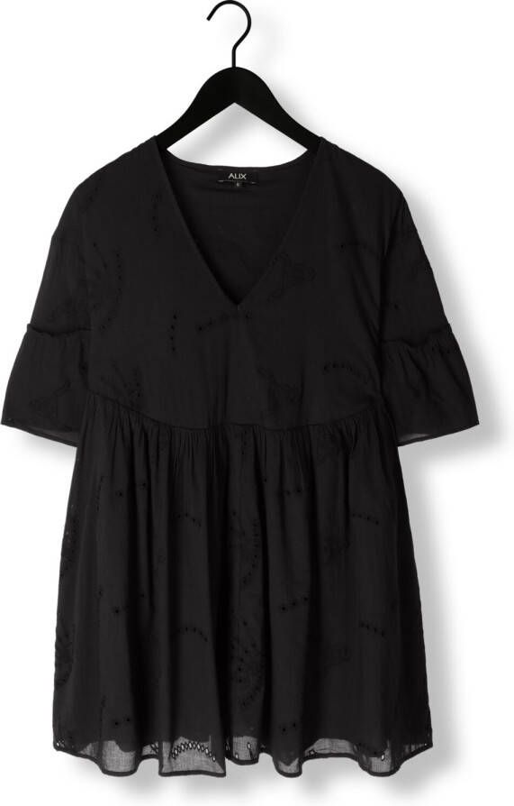 ALIX THE LABEL Dames Jurken Ladies Woven Broderie A-line Dress Zwart