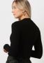 ALIX THE LABEL Dames Tops & T-shirts Ladies Knitted Rib Turtle Neck Top Zwart - Thumbnail 4