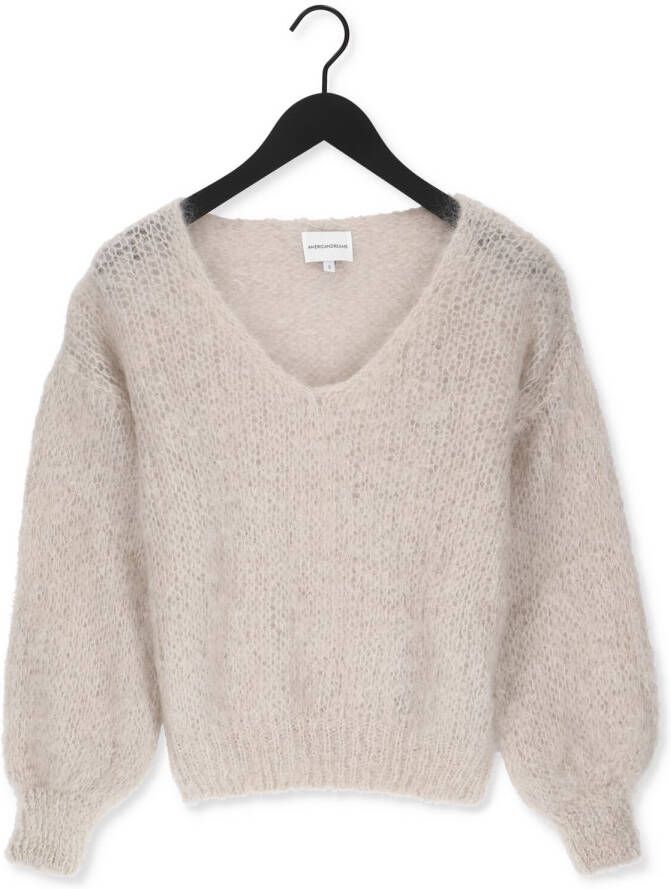 American Dreams Beige Trui Milana Ls Mohair Knit