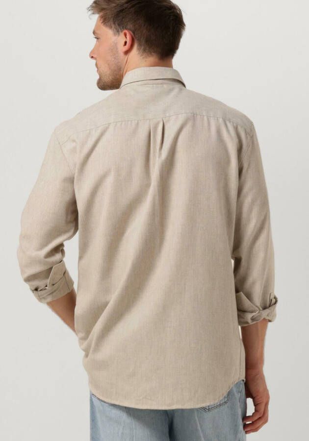 ANERKJENDT Heren Overhemden Akkonrad Melange Shirt Beige