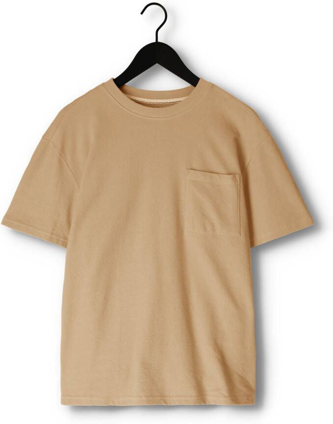 ANERKJENDT Heren Polo's & T-shirts Akkikki S s Structure Pocket Tee Beige