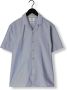 ANERKJENDT Heren Overhemden Akleon S s Cot linen Shirt Blauw - Thumbnail 4