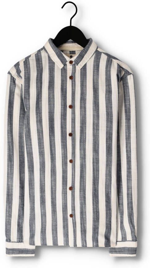 ANERKJENDT Heren Overhemden Akleif L s Stripe Shirt Donkerblauw