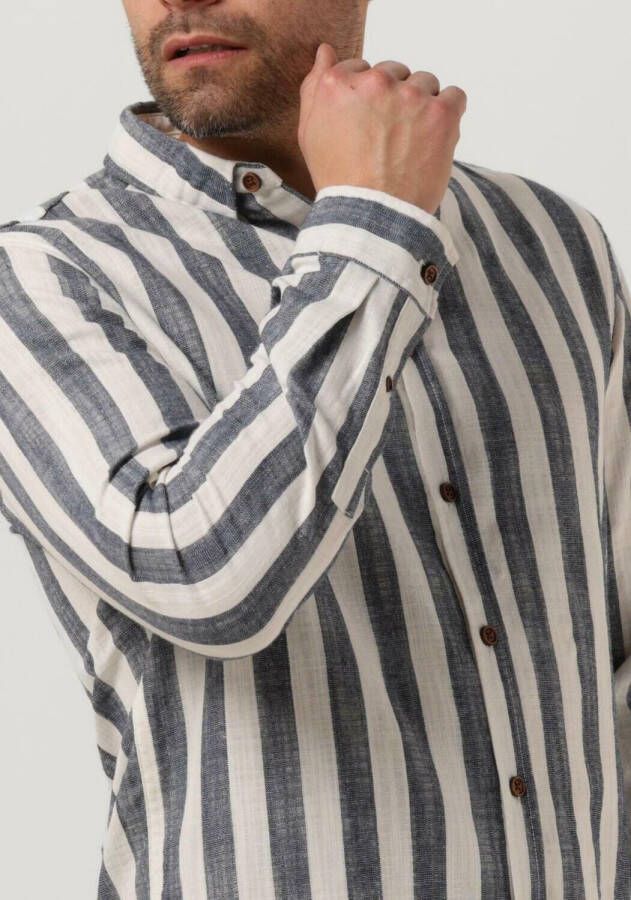 ANERKJENDT Heren Overhemden Akleif L s Stripe Shirt Donkerblauw