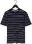 ANERKJENDT Heren Polo's & T-shirts Akkikki Curve Stripe Tee Donkerblauw - Thumbnail 3