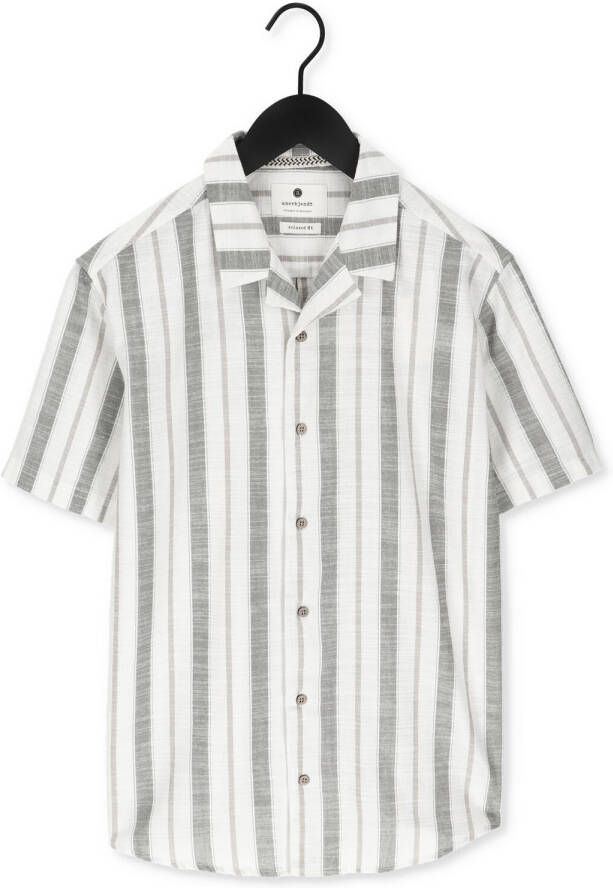 ANERKJENDT Heren Overhemden Akleo Stripe Ss Shirt Olijf