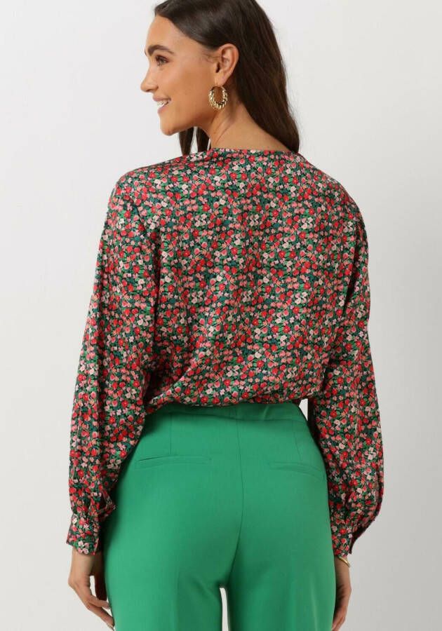 ANOTHER LABEL Dames Blouses Filou Flower Top L s Groen