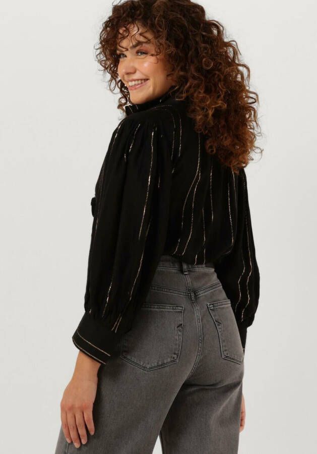 ANTIK BATIK Dames Blouses Edward Blouse Zwart
