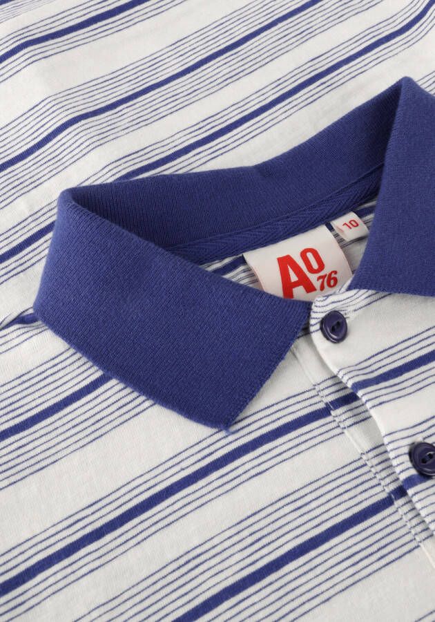 AO76 Jongens Polo's & T-shirts Carter Striped Polo Blauw