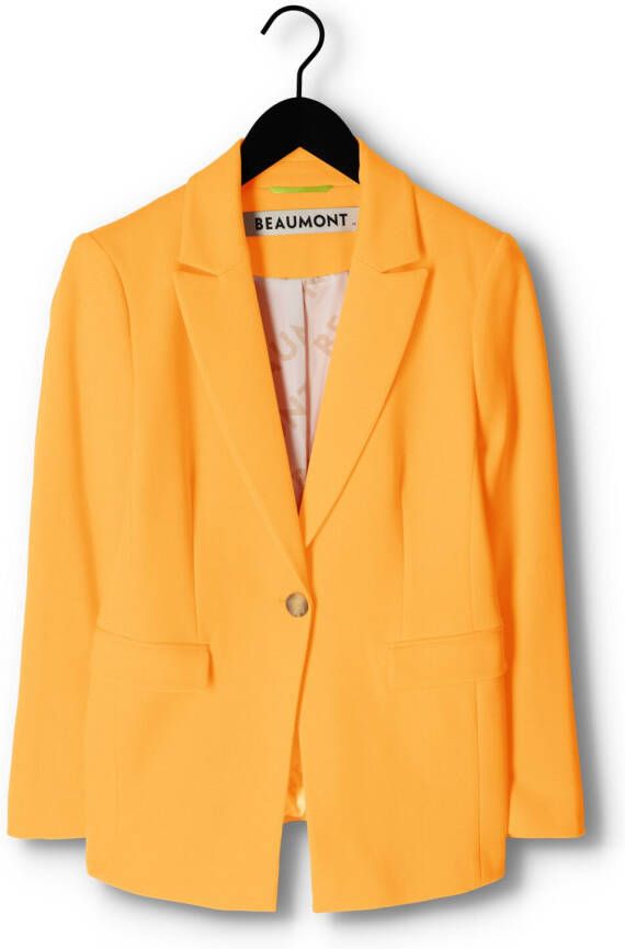BEAUMONT Dames Blazers Blazer Midlong Double Jersey Oranje