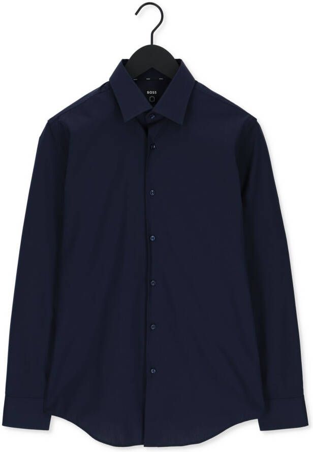 BOSS Heren Overhemden H-hank-kent0c1-214 Donkerblauw