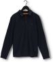 Hugo Boss sweater opstaande kraag donkerblauw effen katoen - Thumbnail 4