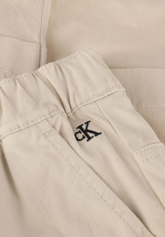 CALVIN KLEIN Jongens Broeken Multi-pockets Cargo Woven Pants Beige