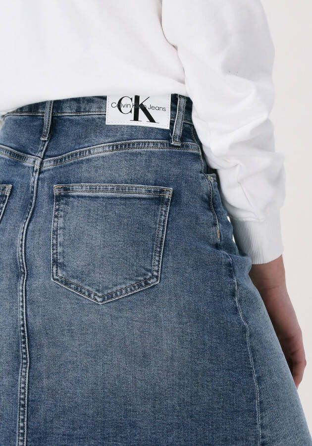 Calvin Klein Blauwe Hr A-line Mini Skirt