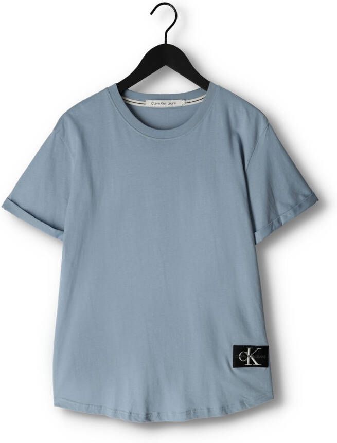 CALVIN KLEIN Heren Polo's & T-shirts Badge Turn Up Sleeve Blauw