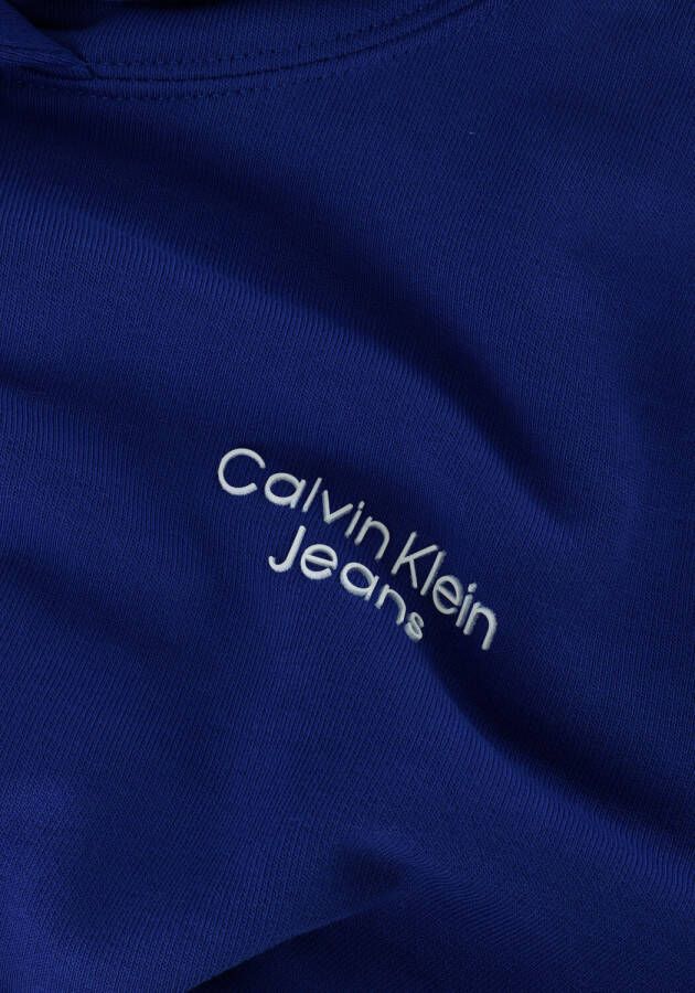 Calvin Klein Blauwe Trui Ckj Stack Logo Hoodie