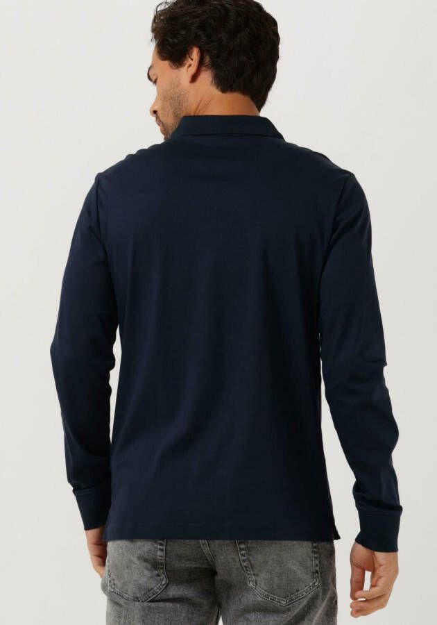 CALVIN KLEIN Heren Polo's & T-shirts Smooth Cotton Slim Ls Polo Donkerblauw