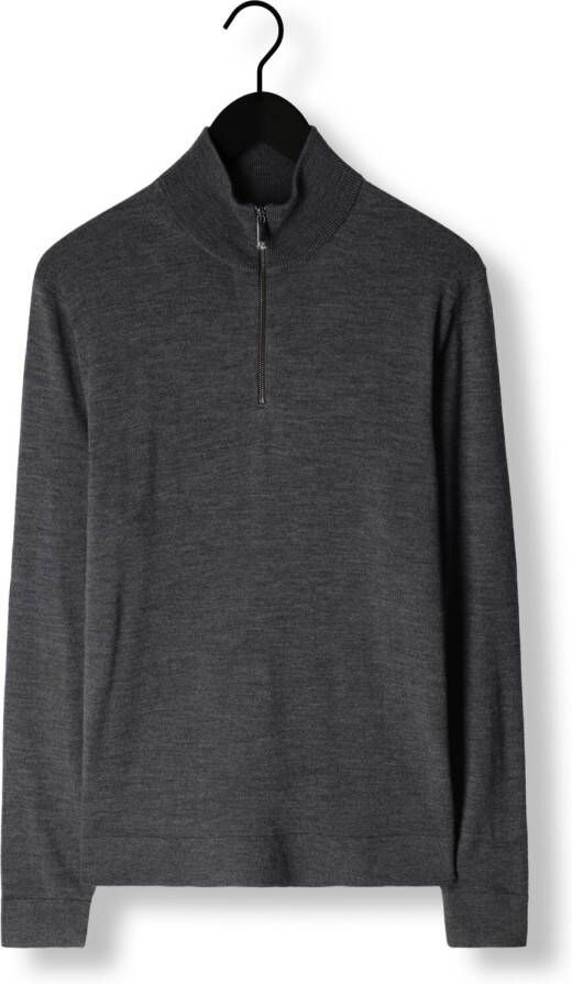 CALVIN KLEIN Heren Truien & Vesten Merino Quarter Zip Donkergrijs
