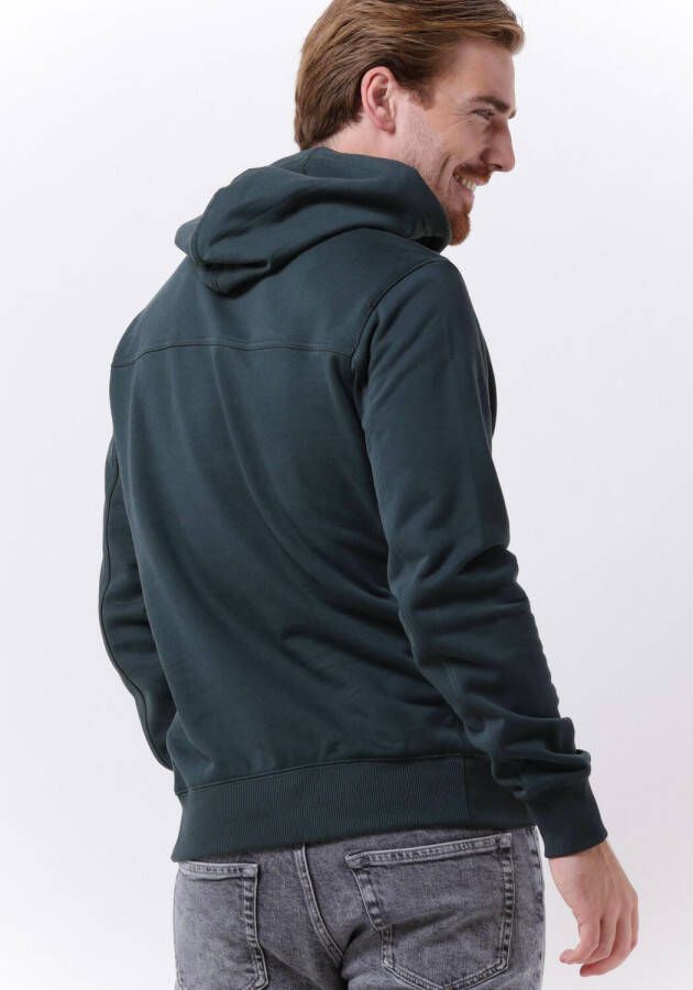 Calvin Klein Donkergroene Sweater Monologo Sleeve Badge Hoodie