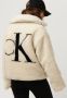 Calvin Klein Ecru Teddy Jas Back Ck Sherpa Short Jacket - Thumbnail 4
