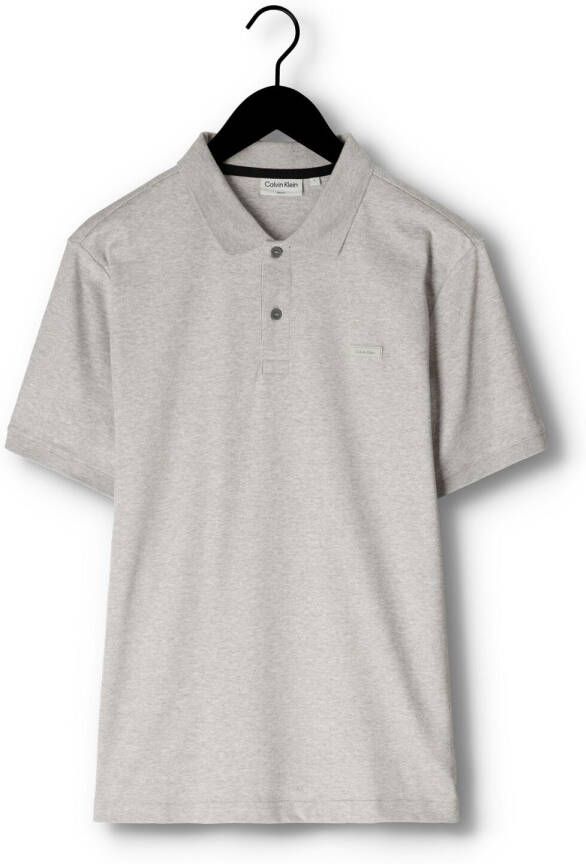 CALVIN KLEIN Heren Polo's & T-shirts Smooth Cotton Slim Polo Grijs