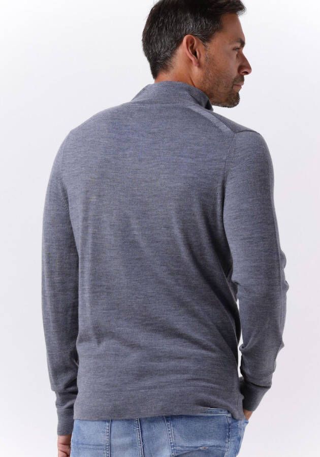 Calvin Klein Grijze Trui Superior Wool Quarter Zip