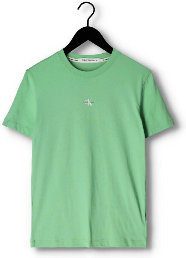 Calvin Klein Groene T-shirt Micro Monolgo Tee