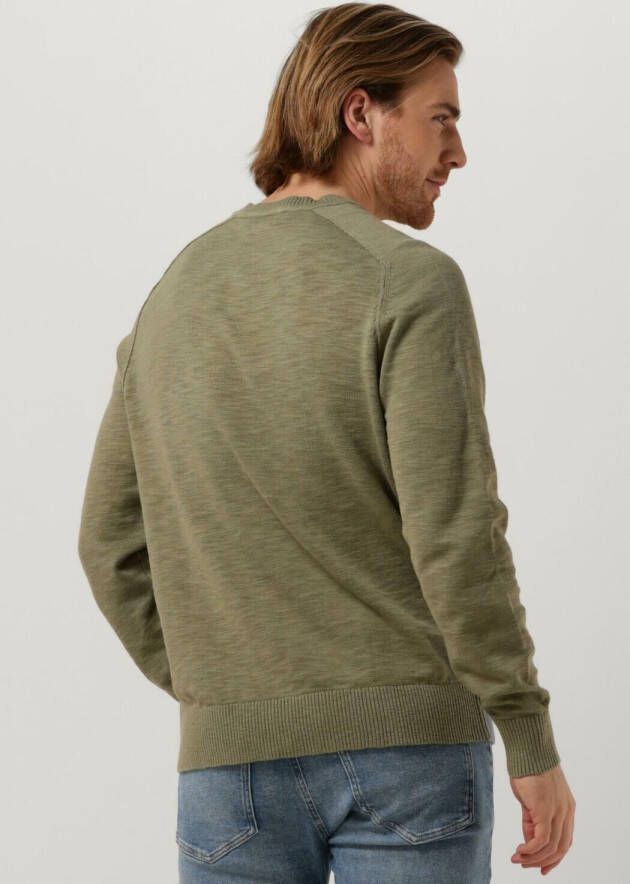 Calvin Klein Khaki Trui Slub Texture Sweater