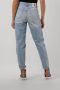Calvin Klein Dames Gewassen 5-Pocket Jeans met Versleten Effect Blauw Dames - Thumbnail 6