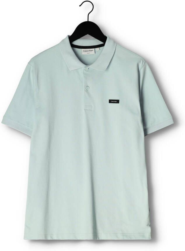 CALVIN KLEIN Heren Polo's & T-shirts Stretch Pique Slim Button Polo Lichtblauw