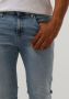 Calvin Klein Jeans Slim Fit Jeans met knoop en verborgen rits Blauw Heren - Thumbnail 3