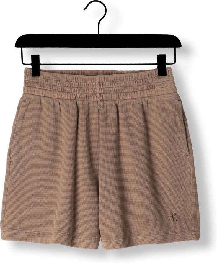 Calvin Klein Lichtgrijze Shorts Waffle Loose Shorts