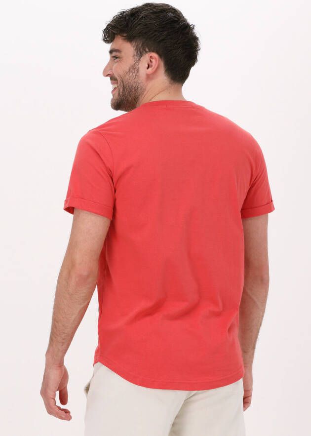 Calvin Klein Oranje T-shirt Badge Turn Up Sleeve