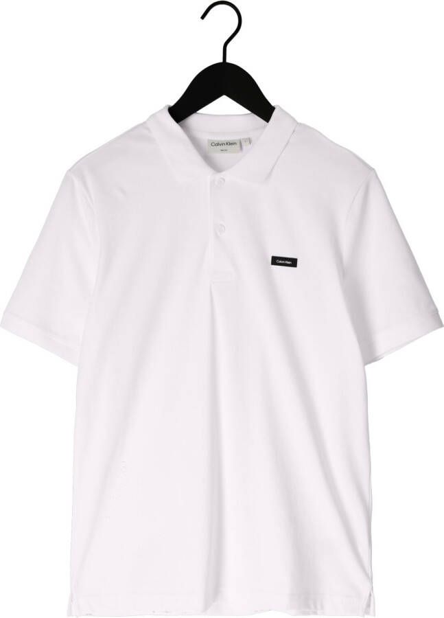 CALVIN KLEIN Heren Polo's & T-shirts Stretch Pique Slim Button Polo Wit