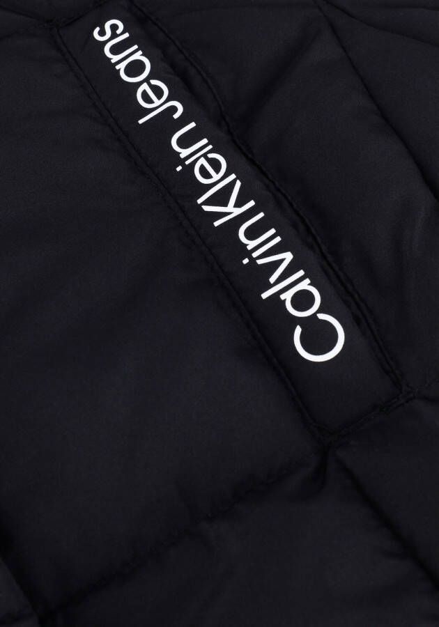 Calvin Klein Zwarte Gewatteerde Jas Long Quilted Puffer Coat