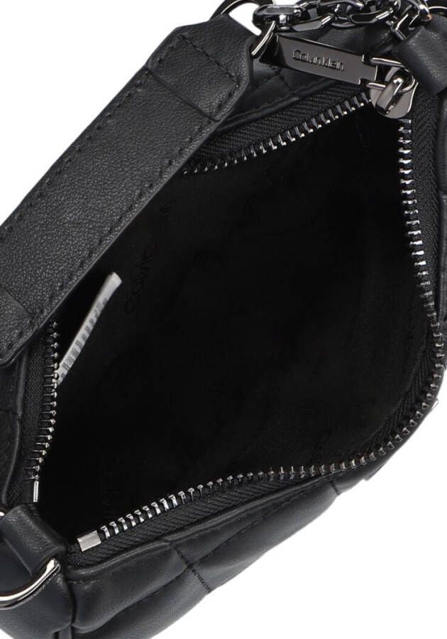 Calvin Klein Zwarte Handtas Re-lock Quilt Cres Mini Bag