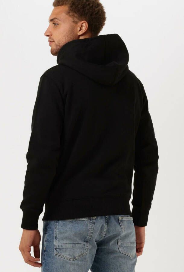 Calvin Klein Zwarte Sweater Monogram Logo Hoodie