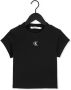 Calvin Klein Shirt met ronde hals CK RIB CROPPED SLIM TEE met ck-logo op borsthoogte - Thumbnail 4