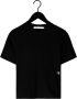 CALVIN KLEIN Dames Tops & T-shirts Rib Short Sleeve Tee Zwart - Thumbnail 5
