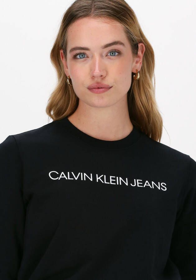 Calvin Klein Zwarte Trui Institutional Core Logo Cn