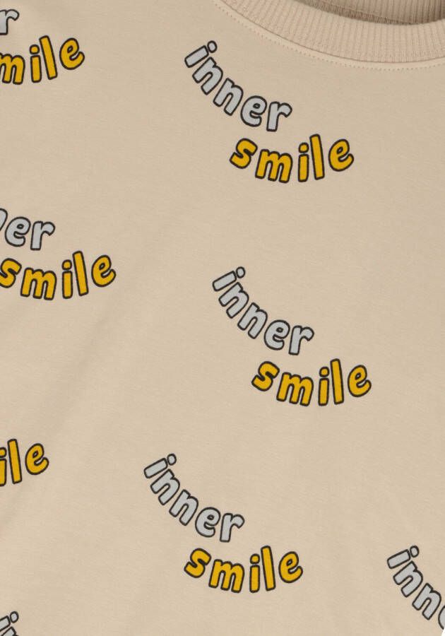 CARLIJNQ Jongens Polo's & T-shirts Inner Smile T-shirt Oversized Lichtgrijs