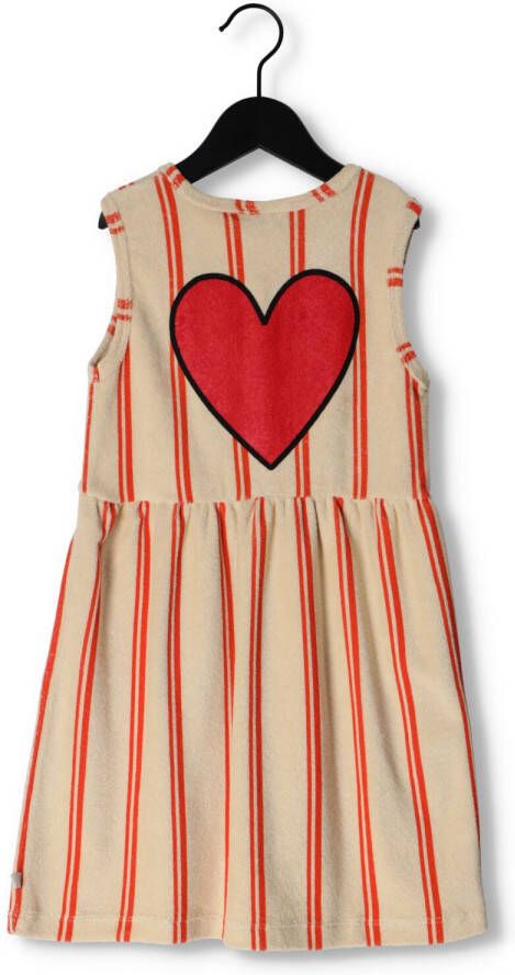 Carlijnq Oranje Mini Jurk Stripes Flame Tanktop Dress Wt Print