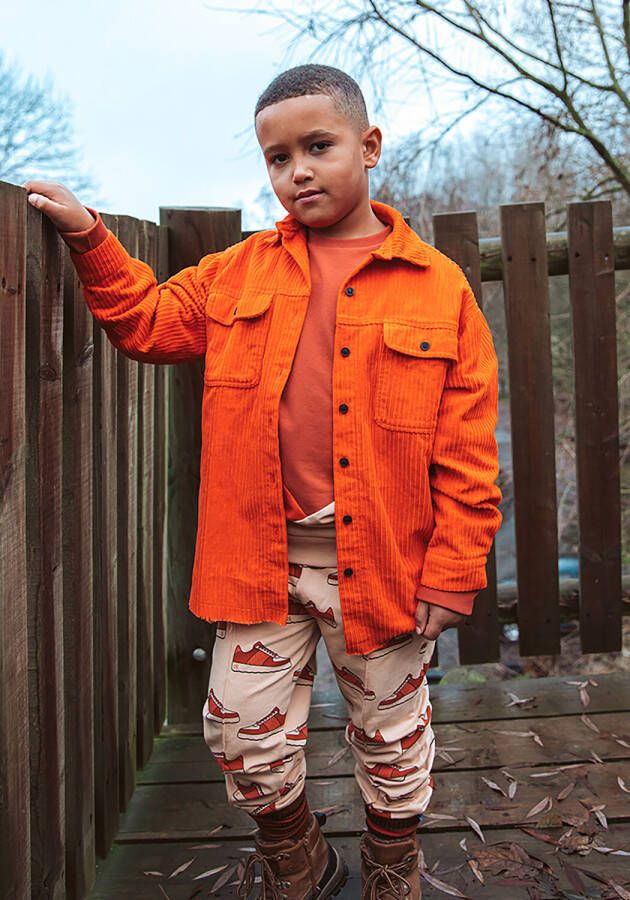 CARLIJNQ Jongens Overhemden Baiscs Oversized Blouse Oranje