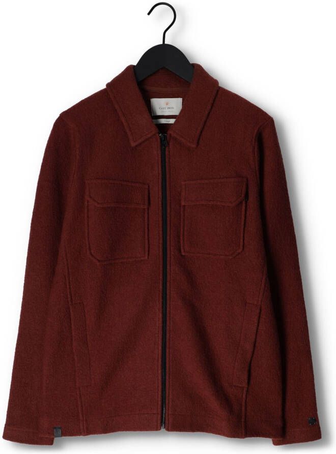 Cast Iron Bruine Overshirt Zip Jacket Boiled Wool
