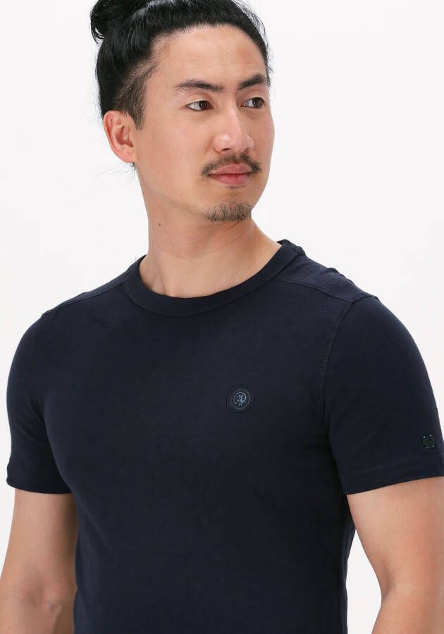 Cast Iron Donkerblauwe T-shirt Short Sleeve R-neck Organic Cotton Slub Essential