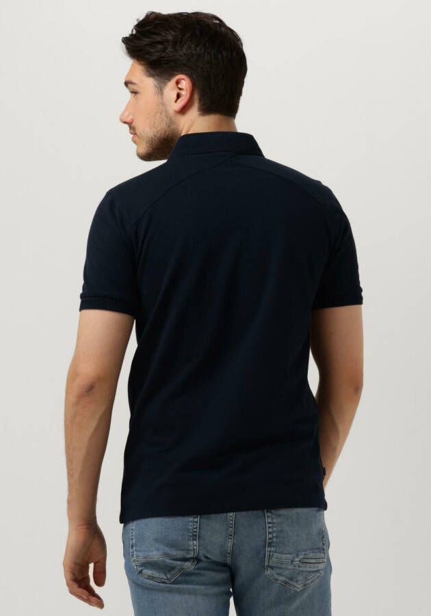 CAST IRON Heren Polo's & T-shirts Short Sleeve Polo Organic Cotton Pique Essential Donkerblauw