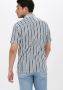 CAST IRON Heren Overhemden Short Sleeve Shirt Knitted Stripe With Structure Gebroken Wit - Thumbnail 4