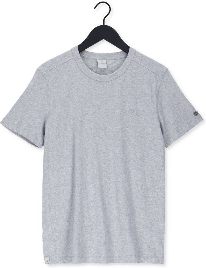 CAST IRON Heren Polo's & T-shirts Short Sleeve R-neck Organic Cotton Slub Essential Grijs